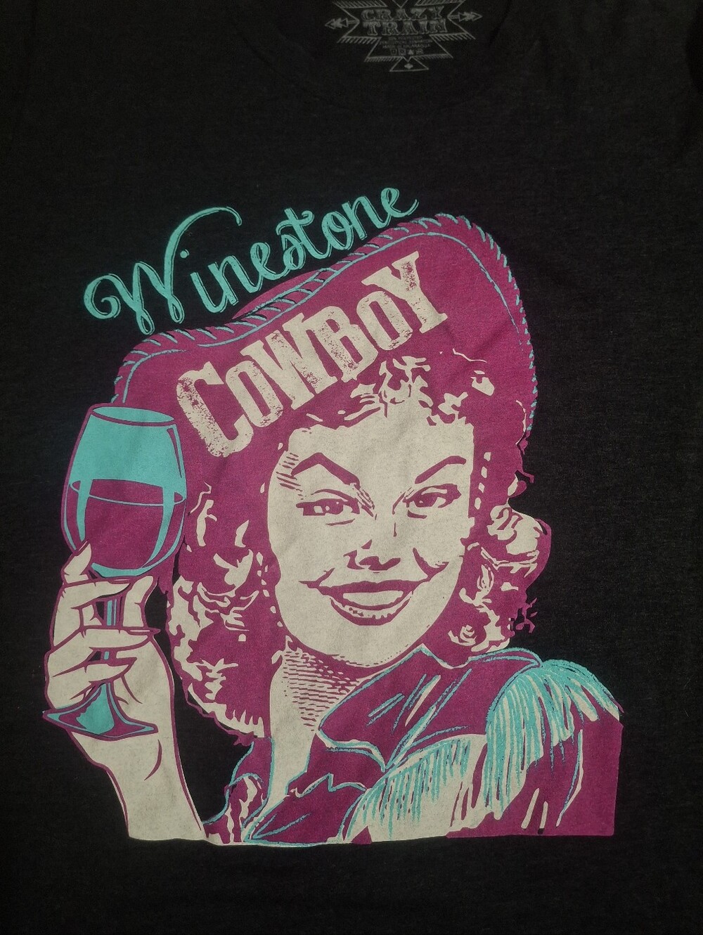 CRAZY TRAIN Winestone Cowboy Graphic Tee
